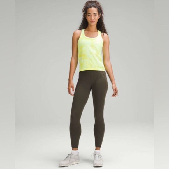 lululemon athletica Tops - Lululemon Swiftly Tech Racerback Tank Top 2.0 Marble Dye Electric Lemon 20